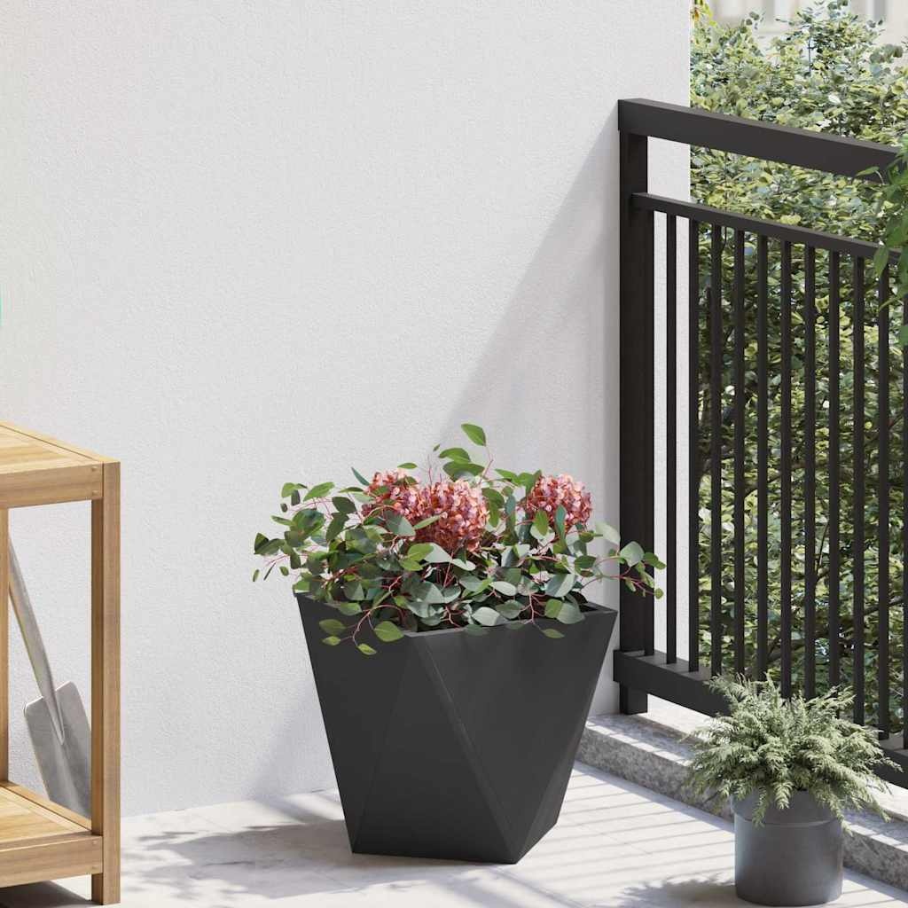 VidaXL Plantenbak 2 pcs Zwart 30 x 30 x 30 cm Staal