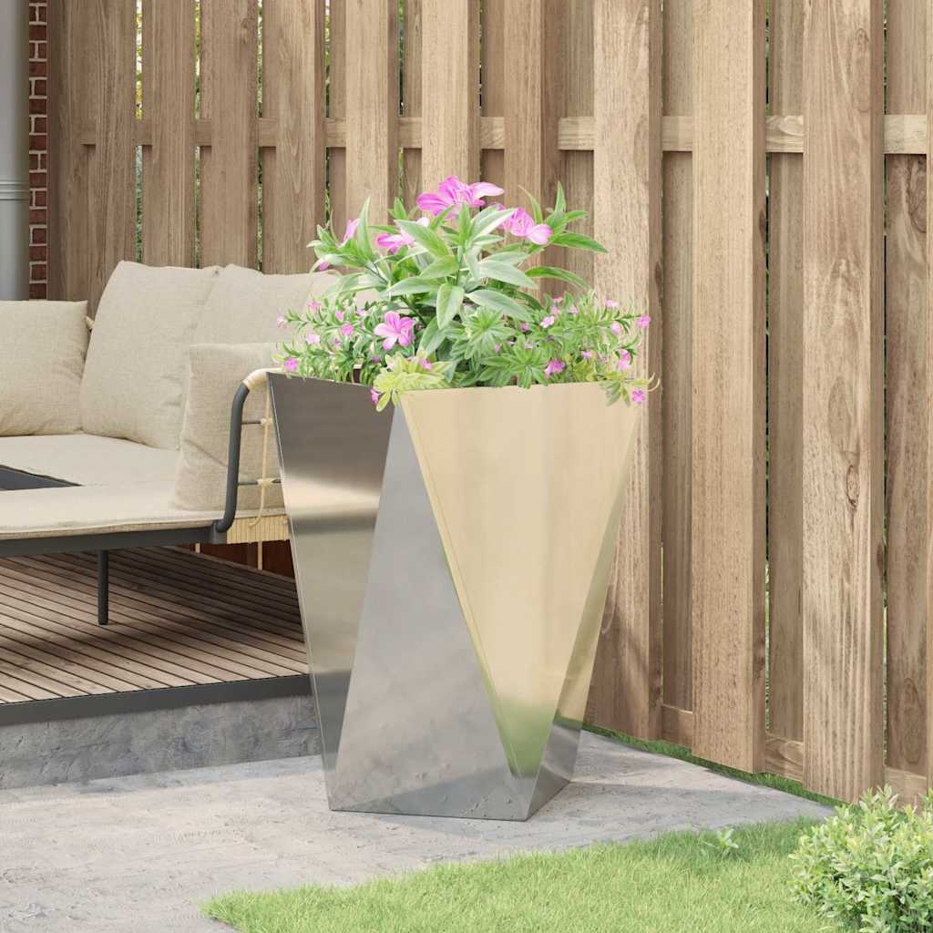 VidaXL Plantenbak Zilver 50 x 50 x 75 cm Gegalvaniseerd staal