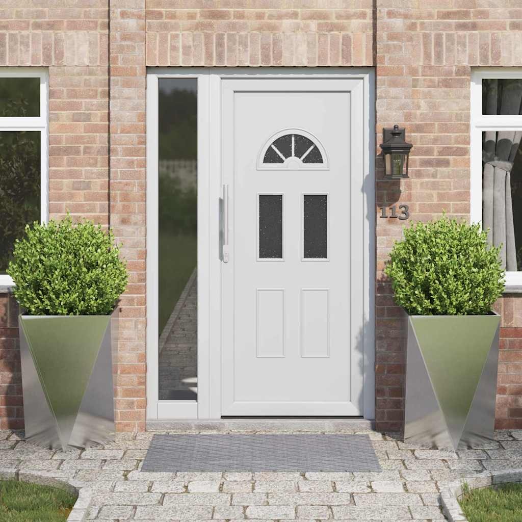 VidaXL Plantenbak 2 pcs Zilver 50 x 50 x 75 cm Roestvrij staal