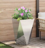 VidaXL Plantenbak 2 pcs Zilver 50 x 50 x 75 cm Roestvrij staal