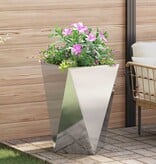 VidaXL Plantenbak Zilver 50 x 50 x 75 cm Roestvrij staal