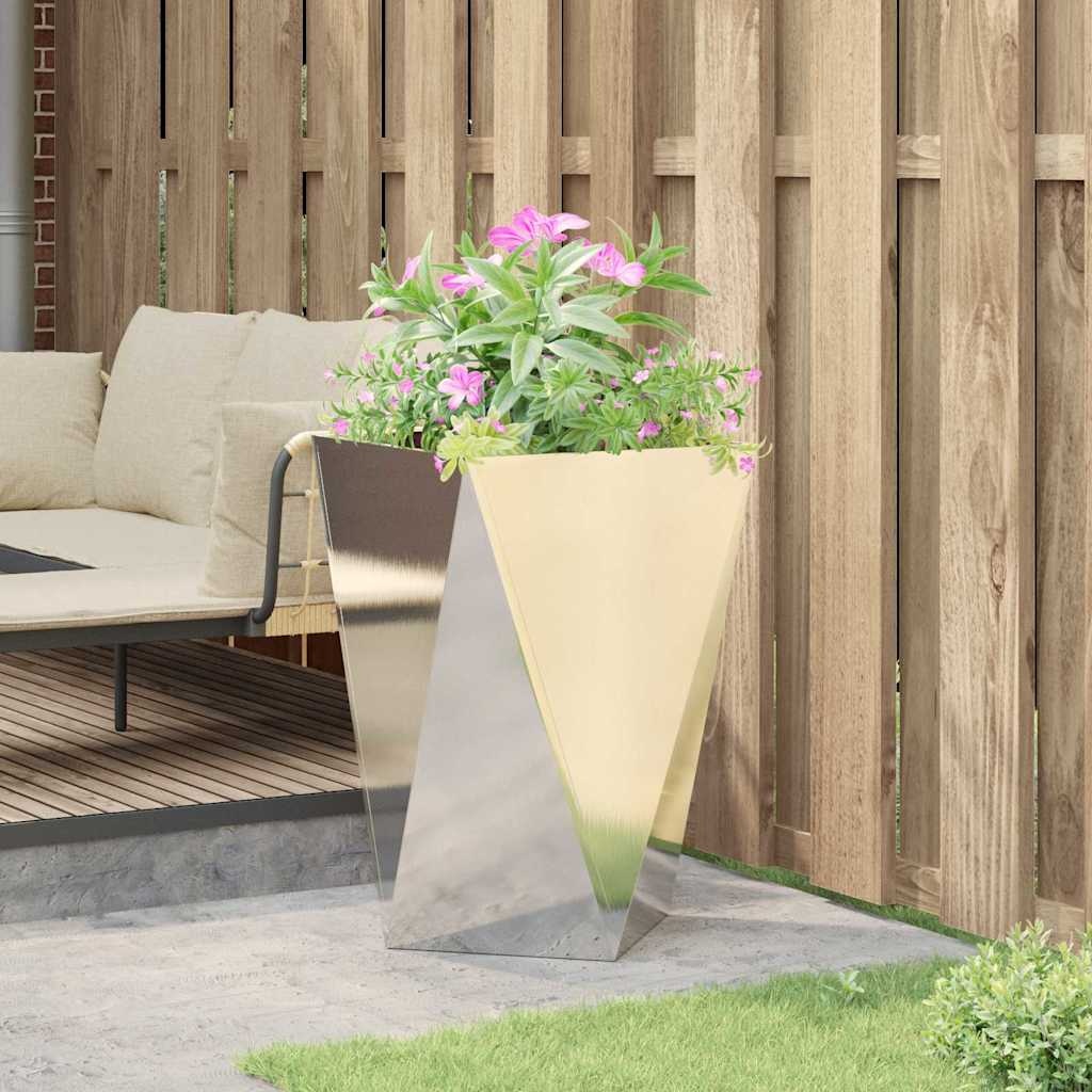 VidaXL Plantenbak Zilver 50 x 50 x 75 cm Roestvrij staal