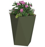 VidaXL Plantenbak 2 pcs Olijf Groen 50 x 50 x 75 cm Staal