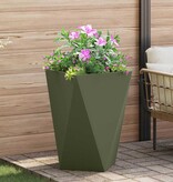 VidaXL Plantenbak 2 pcs Olijf Groen 50 x 50 x 75 cm Staal
