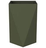 VidaXL Plantenbak Olijf Groen 50 x 50 x 75 cm Staal