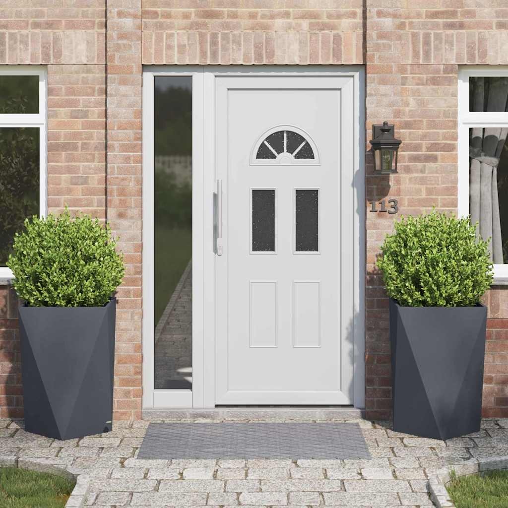 VidaXL Plantenbak 2 pcs Antraciet 50 x 50 x 75 cm Staal