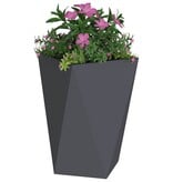 VidaXL Plantenbak 2 pcs Antraciet 50 x 50 x 75 cm Staal