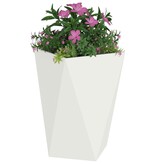 VidaXL Plantenbak 2 pcs Wit 50 x 50 x 75 cm Staal