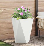 VidaXL Plantenbak Wit 50 x 50 x 75 cm Staal