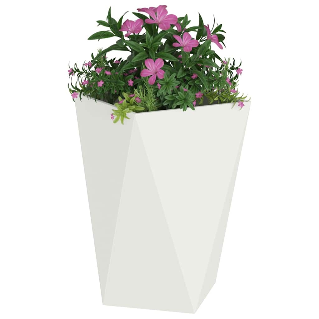 VidaXL Plantenbak Wit 50 x 50 x 75 cm Staal