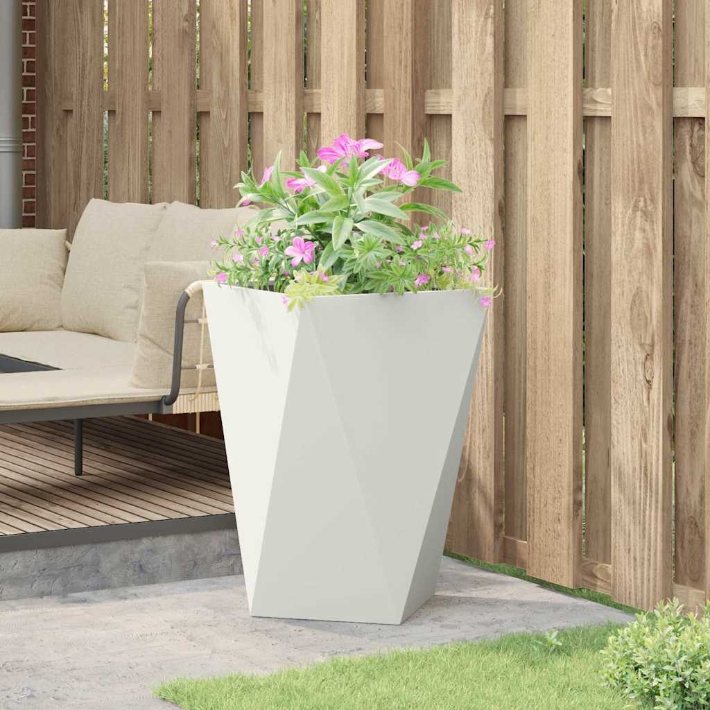 VidaXL Plantenbak Wit 50 x 50 x 75 cm Staal