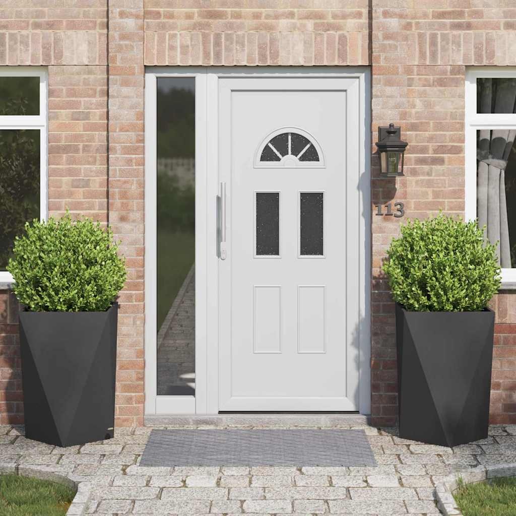 VidaXL Plantenbak 2 pcs Zwart 50 x 50 x 75 cm Staal