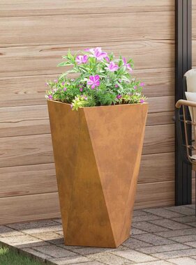 VidaXL Plantenbak Roestig 40 x 40 x 75 cm Cortenstaal