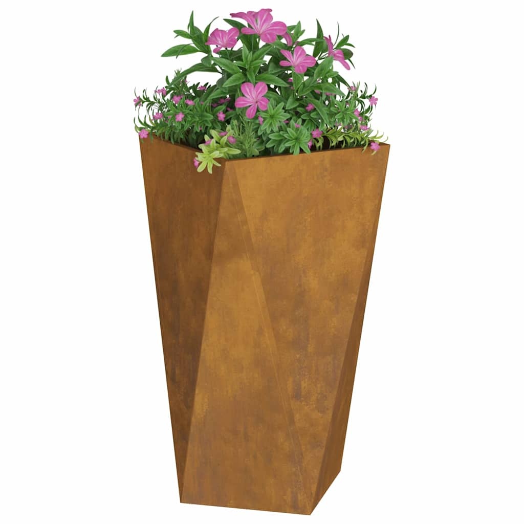 VidaXL Plantenbak Roestig 40 x 40 x 75 cm Cortenstaal