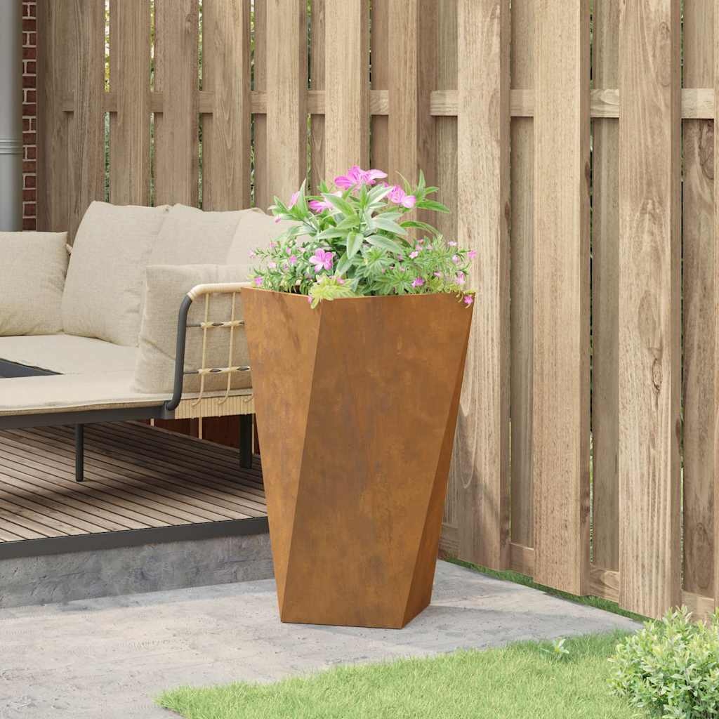 VidaXL Plantenbak Roestig 40 x 40 x 75 cm Cortenstaal