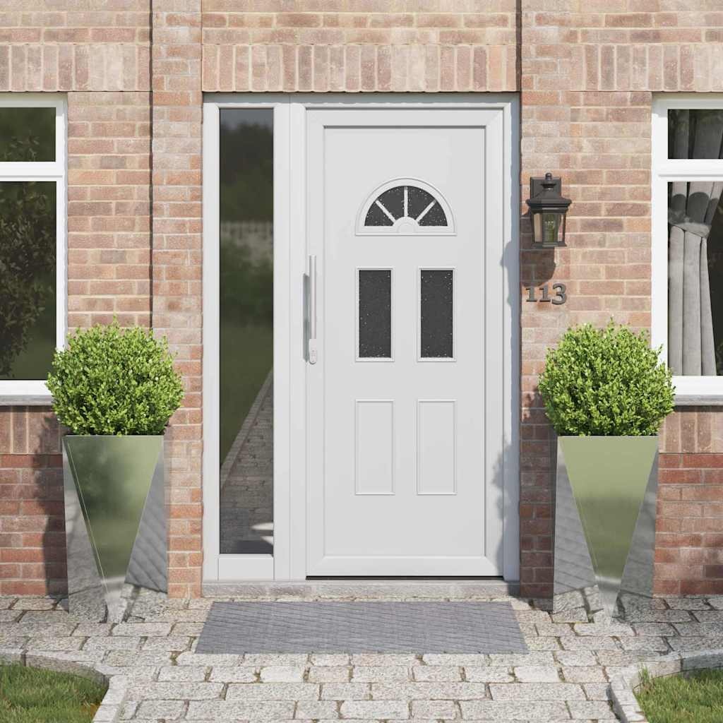 VidaXL Plantenbak 2 pcs Zilver 40 x 40 x 75 cm Gegalvaniseerd staal