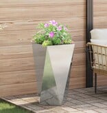 VidaXL Plantenbak 2 pcs Zilver 40 x 40 x 75 cm Gegalvaniseerd staal