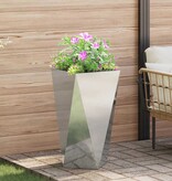VidaXL Plantenbak Zilver 40 x 40 x 75 cm Gegalvaniseerd staal