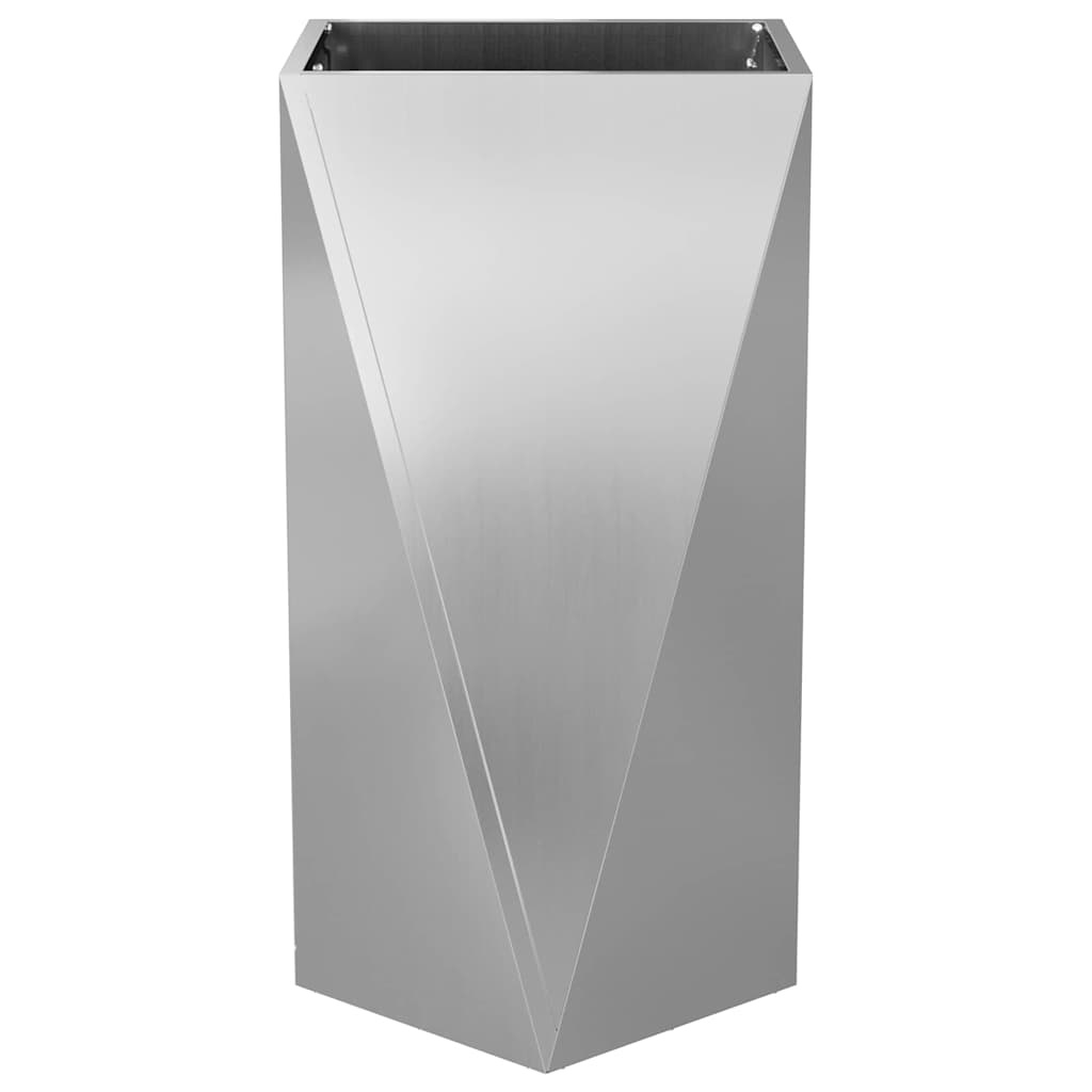 VidaXL Plantenbak Zilver 40 x 40 x 75 cm Gegalvaniseerd staal