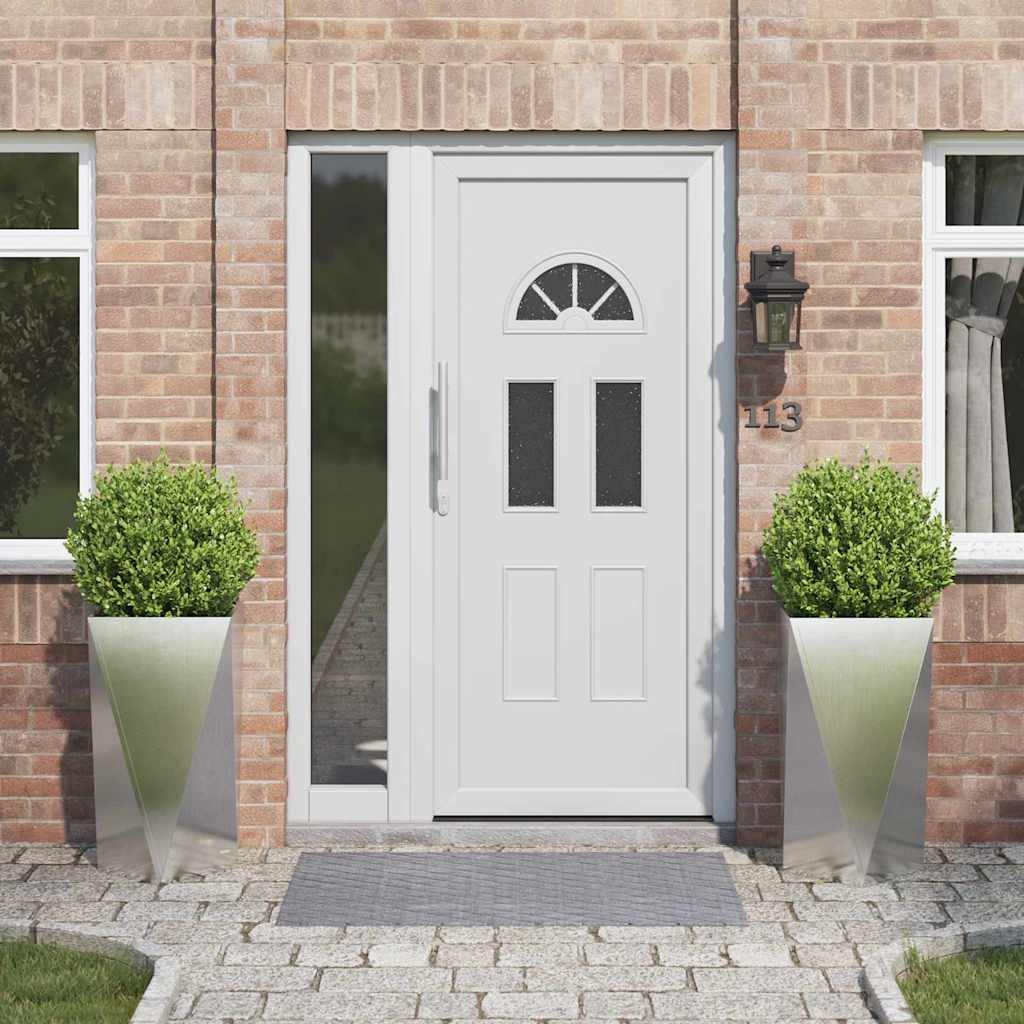 VidaXL Plantenbak 2 pcs Zilver 40 x 40 x 75 cm Roestvrij staal