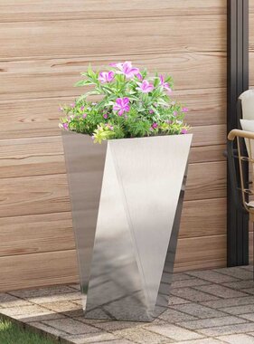 VidaXL Plantenbak Zilver 40 x 40 x 75 cm Roestvrij staal