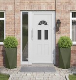 VidaXL Plantenbak 2 pcs Olijf Groen 40 x 40 x 75 cm Staal