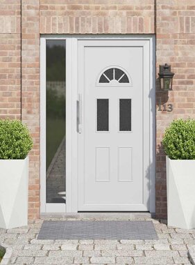 VidaXL Plantenbak 2 pcs Wit 40 x 40 x 75 cm Staal