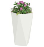 VidaXL Plantenbak 2 pcs Wit 40 x 40 x 75 cm Staal