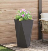 VidaXL Plantenbak 2 pcs Zwart 40 x 40 x 75 cm Staal