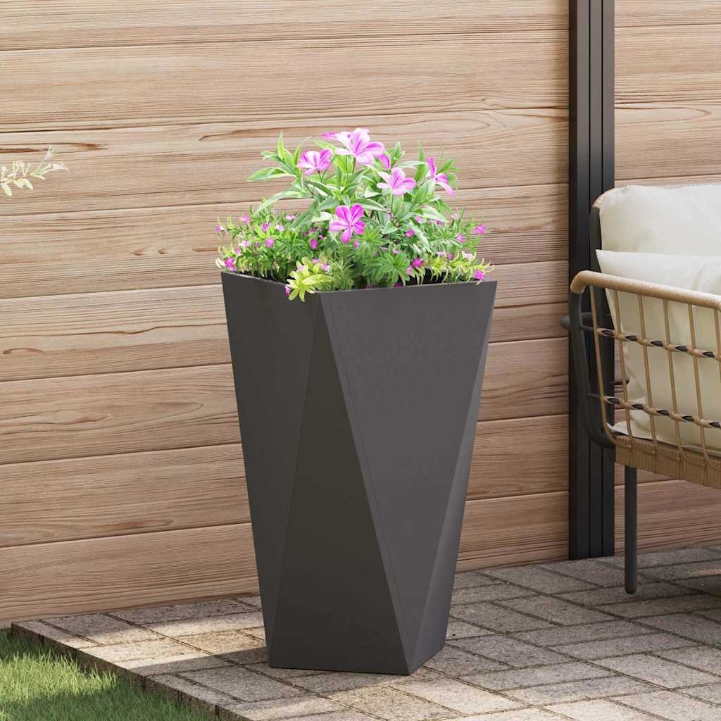 VidaXL Plantenbak 2 pcs Zwart 40 x 40 x 75 cm Staal