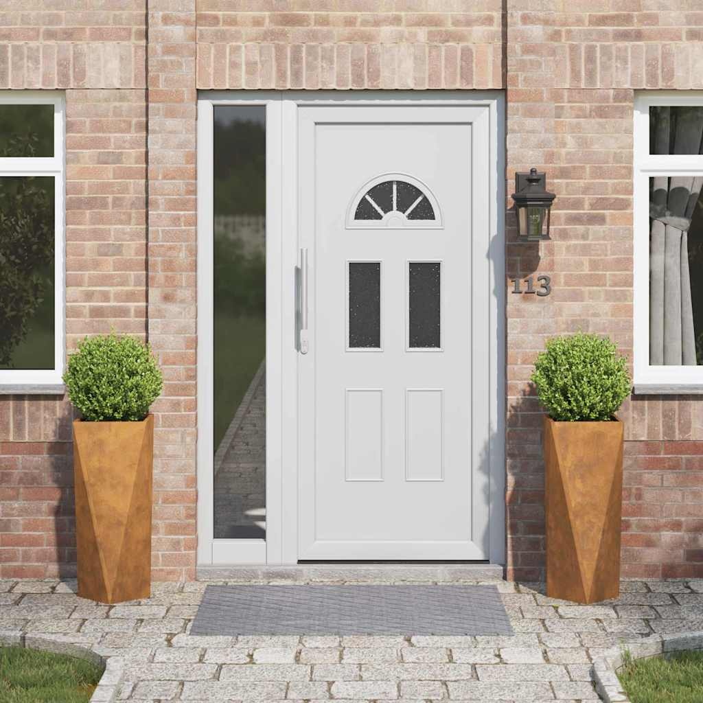 VidaXL Plantenbak 2 pcs Roestig 30 x 30 x 75 cm Cortenstaal