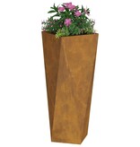 VidaXL Plantenbak 2 pcs Roestig 30 x 30 x 75 cm Cortenstaal