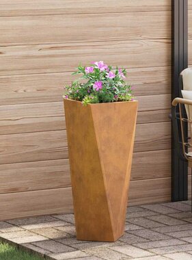 VidaXL Plantenbak Roestig 30 x 30 x 75 cm Cortenstaal