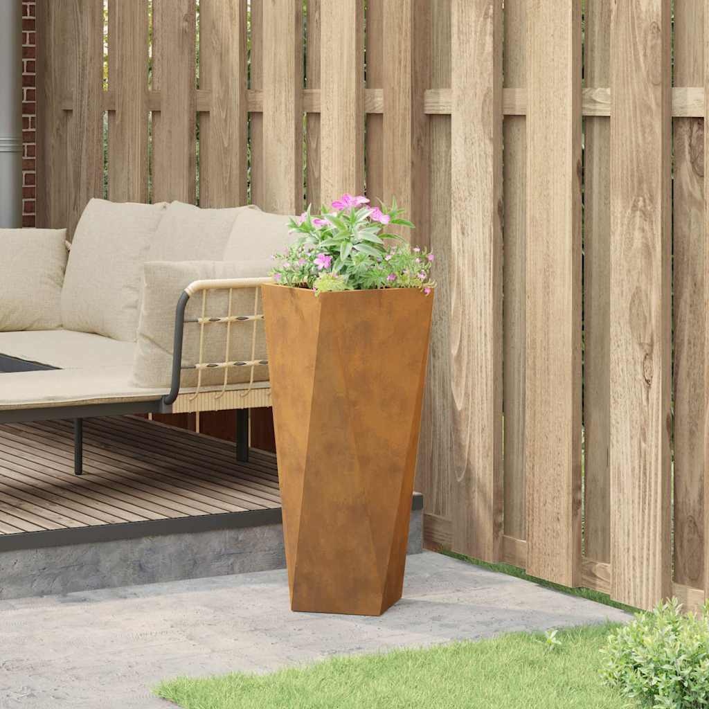 VidaXL Plantenbak Roestig 30 x 30 x 75 cm Cortenstaal