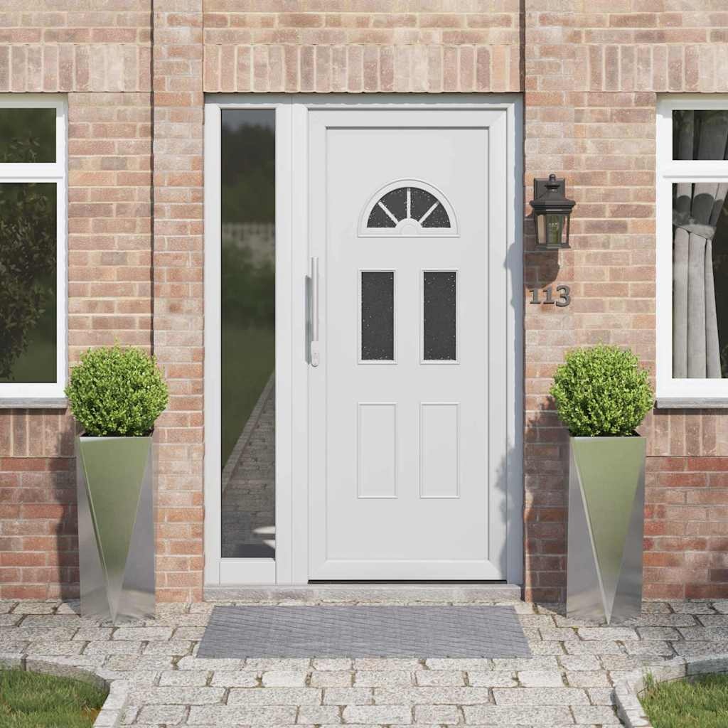 VidaXL Plantenbak 2 pcs Zilver 30 x 30 x 75 cm Roestvrij staal