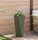 VidaXL Plantenbak 2 pcs Olijf Groen 30 x 30 x 75 cm Staal