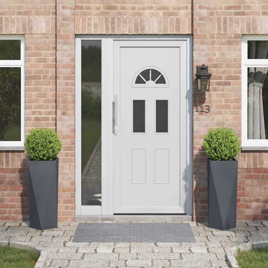 VidaXL Plantenbak 2 pcs Antraciet 30 x 30 x 75 cm Staal