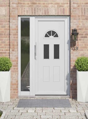 VidaXL Plantenbak 2 pcs Wit 30 x 30 x 75 cm Staal