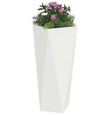 VidaXL Plantenbak Wit 30 x 30 x 75 cm Staal