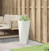 VidaXL Plantenbak Wit 30 x 30 x 75 cm Staal