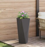 VidaXL Plantenbak Zwart 30 x 30 x 75 cm Staal