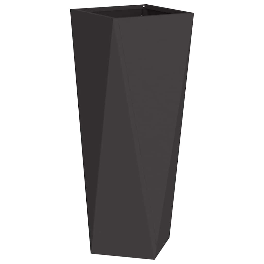 VidaXL Plantenbak Zwart 30 x 30 x 75 cm Staal