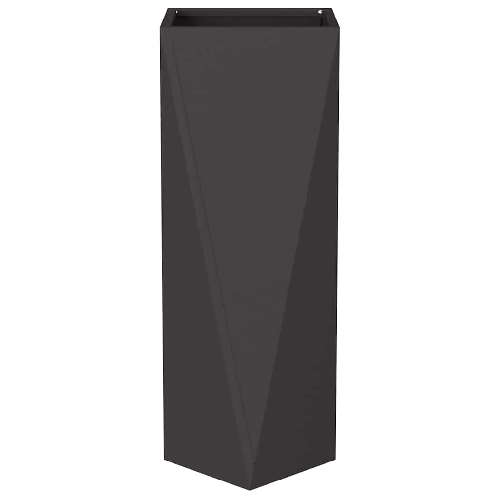 VidaXL Plantenbak Zwart 30 x 30 x 75 cm Staal