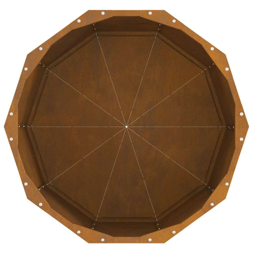 VidaXL Plantenbak Roestig 60 x 60 x 50 cm Cortenstaal