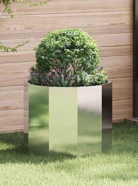 VidaXL Plantenbak Zilver 60 x 60 x 50 cm Roestvrij staal