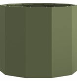 VidaXL Plantenbak Olijf Groen 60 x 60 x 50 cm Staal