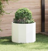 VidaXL Plantenbak Wit 60 x 60 x 50 cm Staal