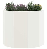 VidaXL Plantenbak Wit 60 x 60 x 50 cm Staal