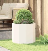 VidaXL Plantenbak Wit 60 x 60 x 50 cm Staal