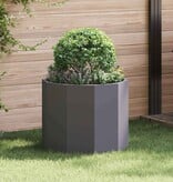 VidaXL Plantenbak Zwart 60 x 60 x 50 cm Staal